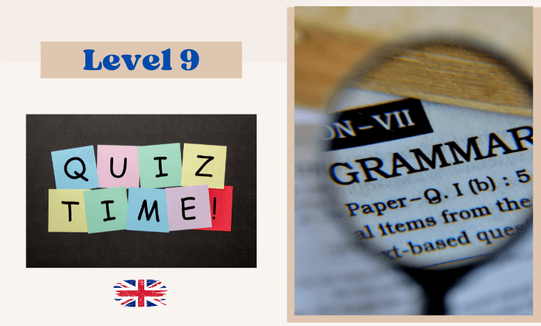 Free English grammar test online level 9