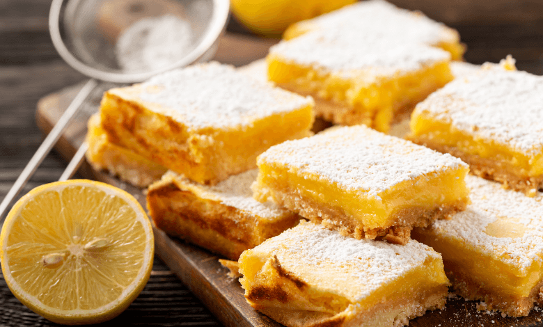 Dessert: Lemon Bars with Shortbread Crust